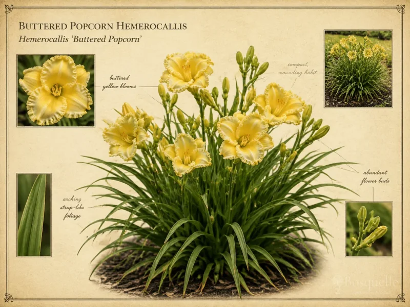 Buttered Popcorn Hemerocallis (Hemerocallis ‘Buttered Popcorn’)