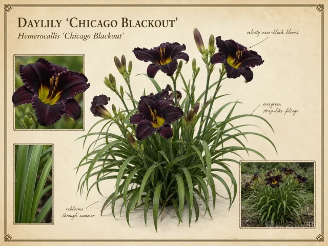 Daylily 'Chicago Blackout'