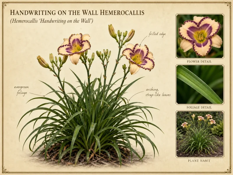 Handwriting on the Wall Hemerocallis (Hemerocallis ‘Handwriting on the Wall’)