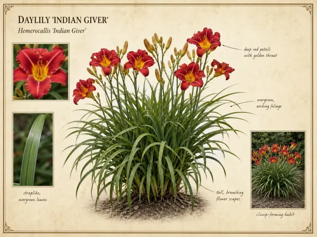 Daylily ‘Indian Giver’ (Hemerocallis ‘Indian Giver’)