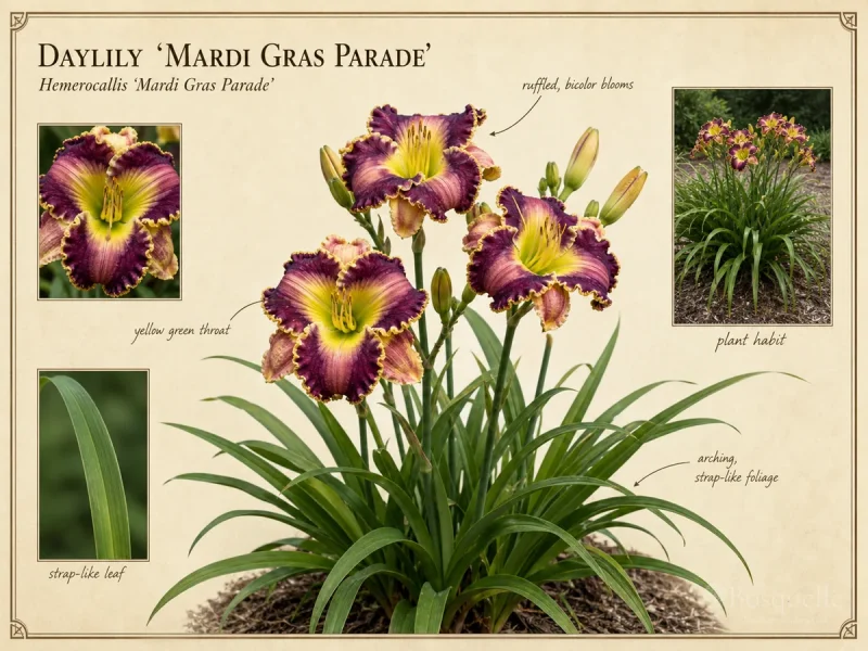 Daylily ‘Mardi Gras Parade’ (Hemerocallis ‘Mardi Gras Parade’)