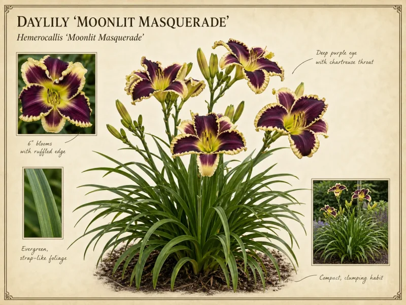 Daylily ‘Moonlit Masquerade’ (Hemerocallis ‘Moonlit Masquerade’)