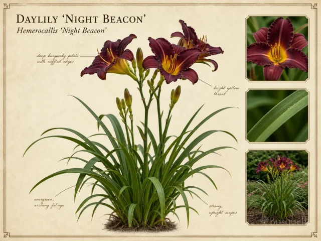 Daylily 'Night Beacon'