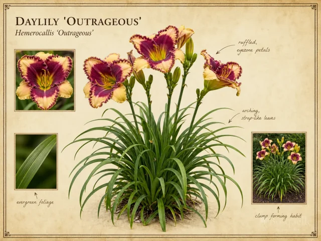 Daylily ‘Outrageous’ (Hemerocallis ‘Outrageous’)