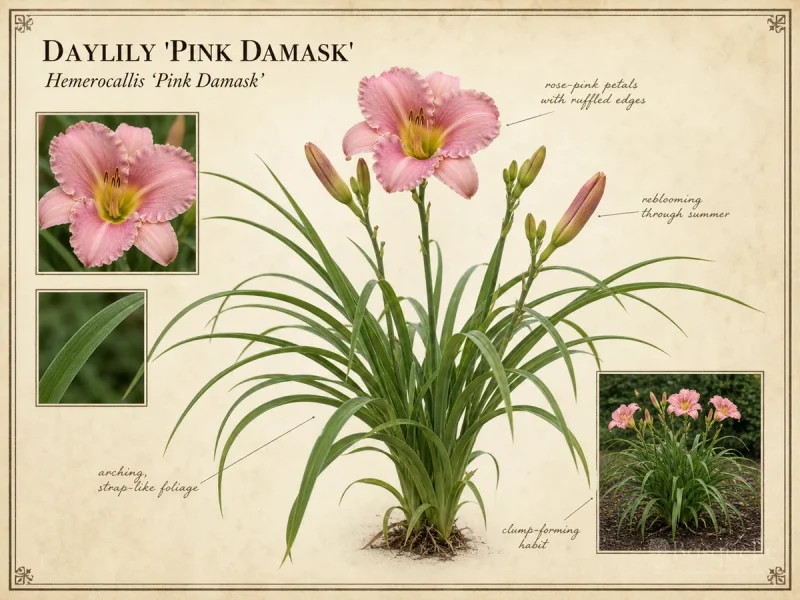 Daylily ‘Pink Damask’ (Hemerocallis ‘Pink Damask’)