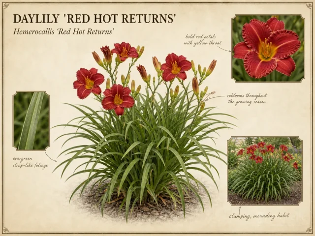 Daylily 'Red Hot Returns'