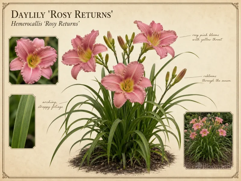Daylily ‘Rosy Returns’ (Hemerocallis ‘Rosy Returns’)