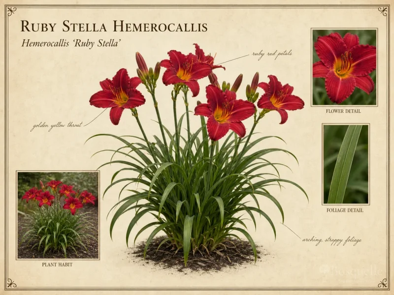 Ruby Stella Hemerocallis (Hemerocallis ‘Ruby Stella’)
