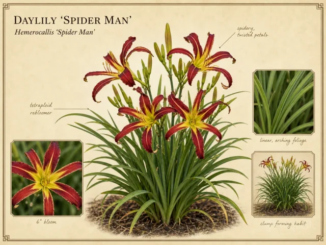 Daylily ‘Spider Man’ (Hemerocallis ‘Spider Man’)
