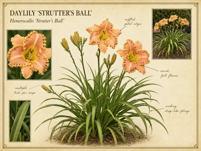 Daylily ‘Strutter’s Ball’ (Hemerocallis ‘Strutter’s Ball’)