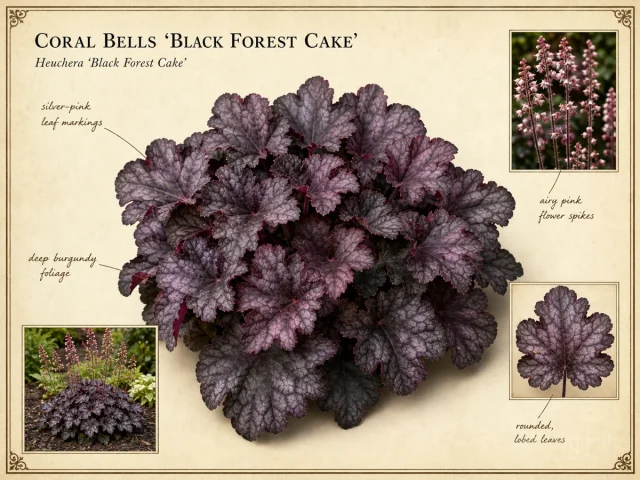 Coral Bells 'Black Forest Cake'