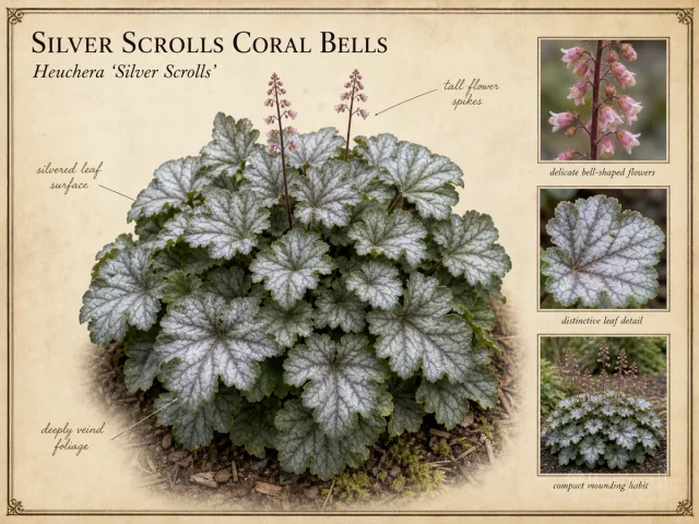 Silver Scrolls Coral Bells