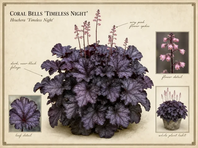 Coral Bells ‘Timeless Night’ (Heuchera ‘Timeless Night’)