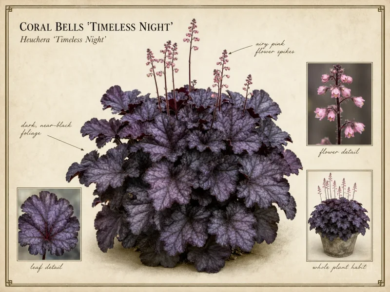Coral Bells ‘Timeless Night’ (Heuchera ‘Timeless Night’)