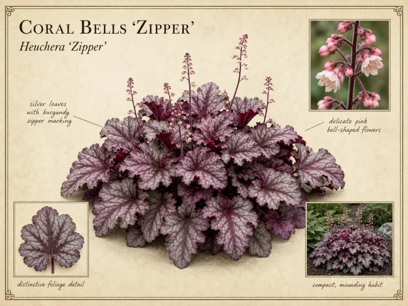 Coral Bells ‘Zipper’ (Heuchera ‘Zipper’)