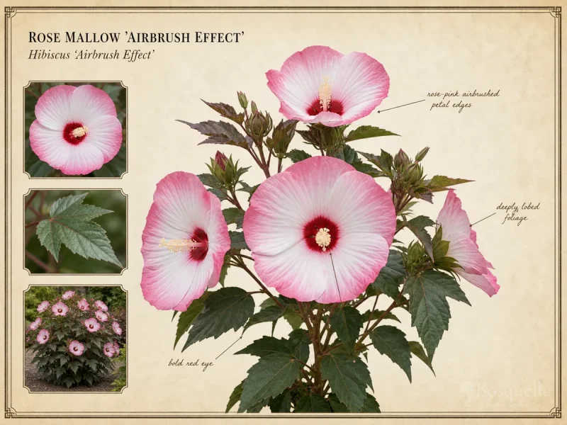 Rose Mallow ‘Airbrush Effect’ (Hibiscus ‘Airbrush Effect’)
