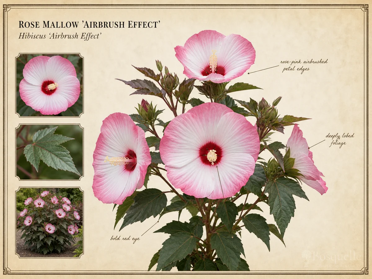 Rose Mallow ‘Airbrush Effect’ (Hibiscus ‘Airbrush Effect’)