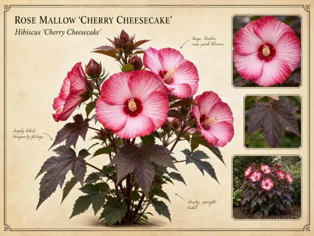 Rose Mallow ‘Cherry Cheesecake’ (Hibiscus ‘Cherry Cheesecake’)
