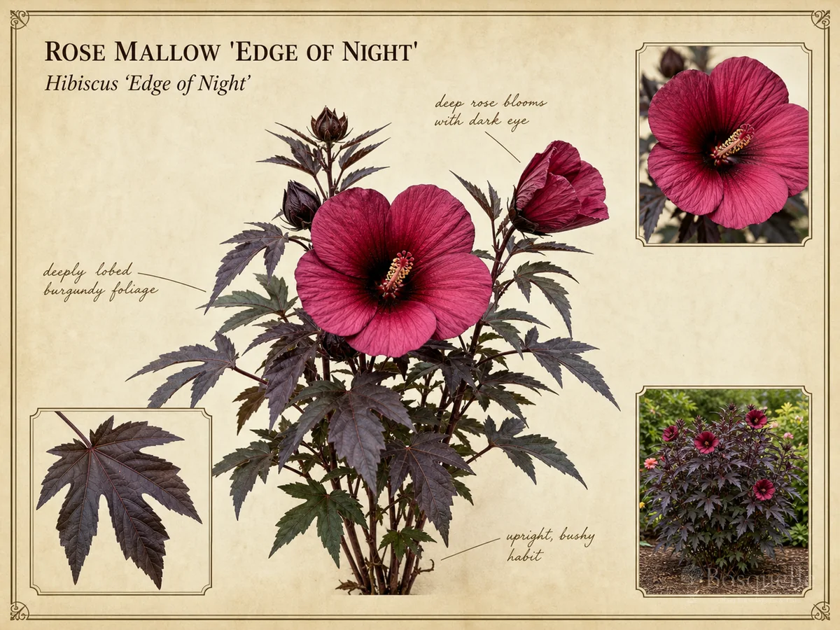 Rose Mallow ‘Edge of Night’ (Hibiscus ‘Edge of Night’)