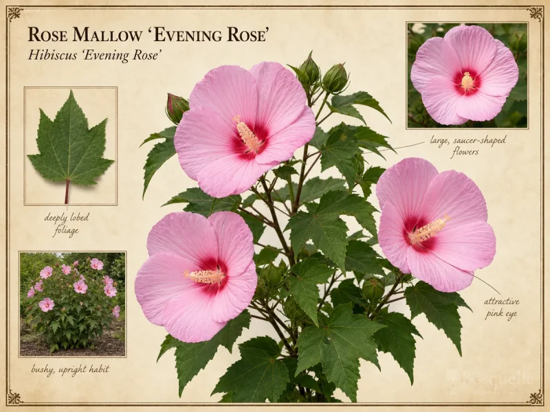 Rose Mallow ‘Evening Rose’ (Hibiscus ‘Evening Rose’)