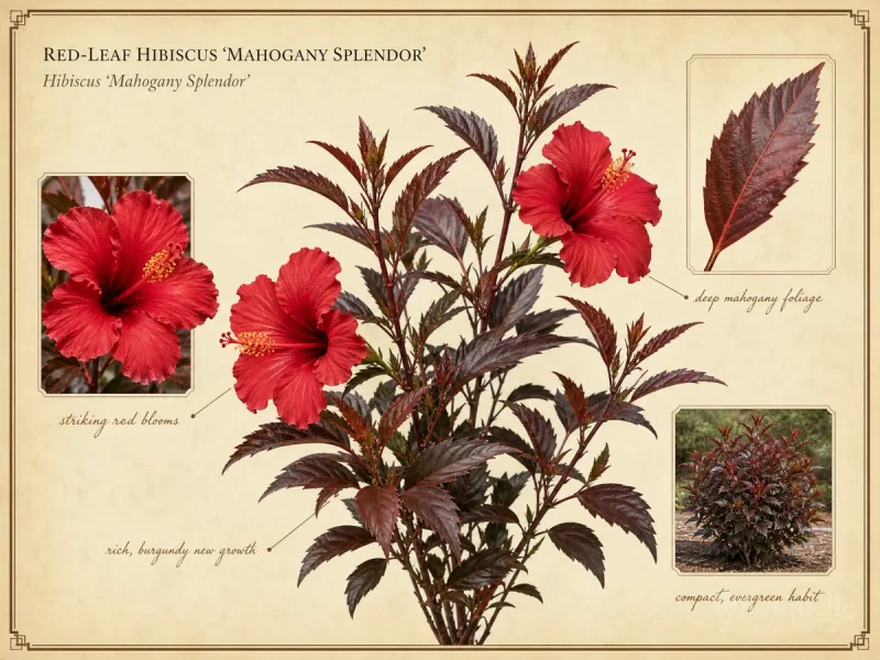 Red-Leaf Hibiscus ‘Mahogany Splendor’ (Hibiscus ‘Mahogany Splendor’)
