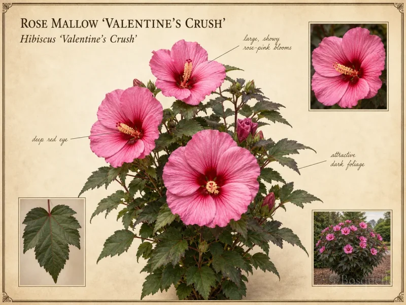 Rose Mallow ‘Valentine’s Crush’ (Hibiscus ‘Valentine’s Crush’)