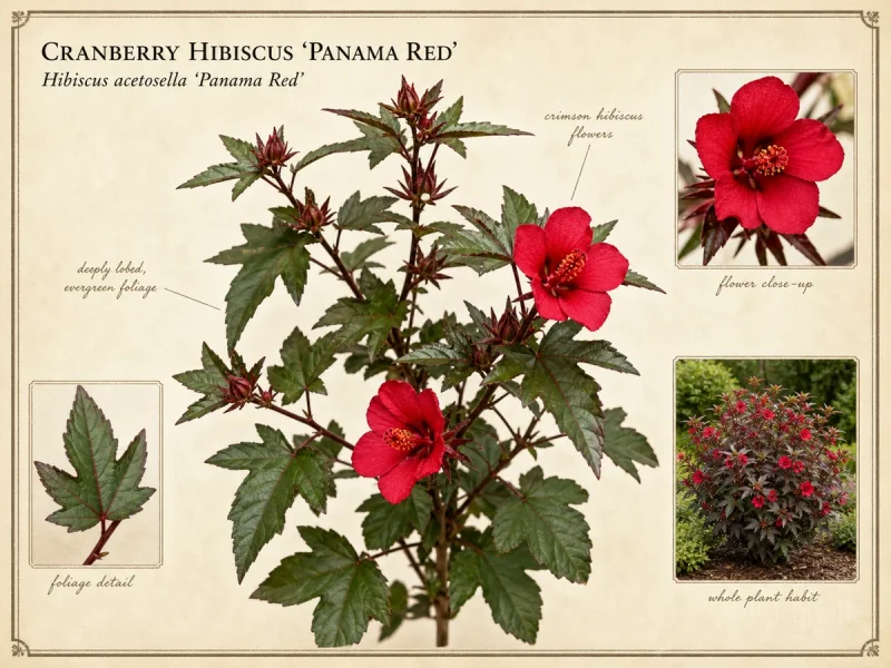 Cranberry Hibiscus ‘Panama Red’ (Hibiscus acetosella ‘Panama Red’)