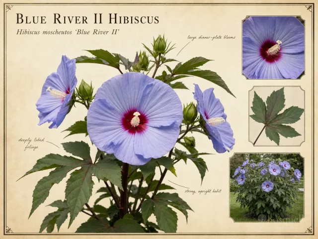 Blue River II Hibiscus (Hibiscus moscheutos ‘Blue River II’)