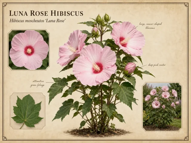 Luna Rose Hibiscus (Hibiscus moscheutos ‘Luna Rose’)