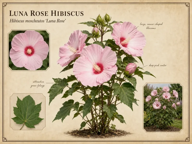 Luna Rose Hibiscus (Hibiscus moscheutos ‘Luna Rose’)