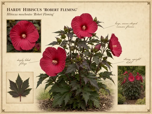 Hardy Hibiscus ‘Robert Fleming’ (Hibiscus moscheutos ‘Robert Fleming’)