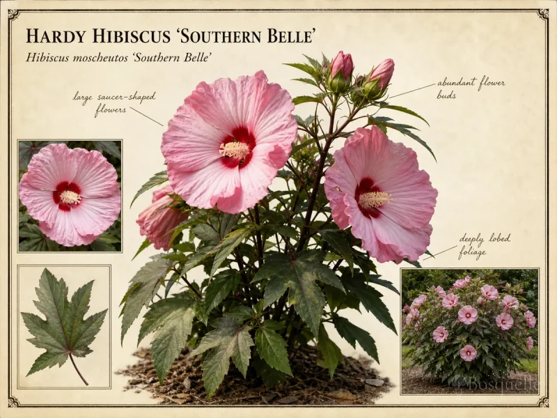 Hardy Hibiscus ‘Southern Belle’ (Hibiscus moscheutos ‘Southern Belle’)
