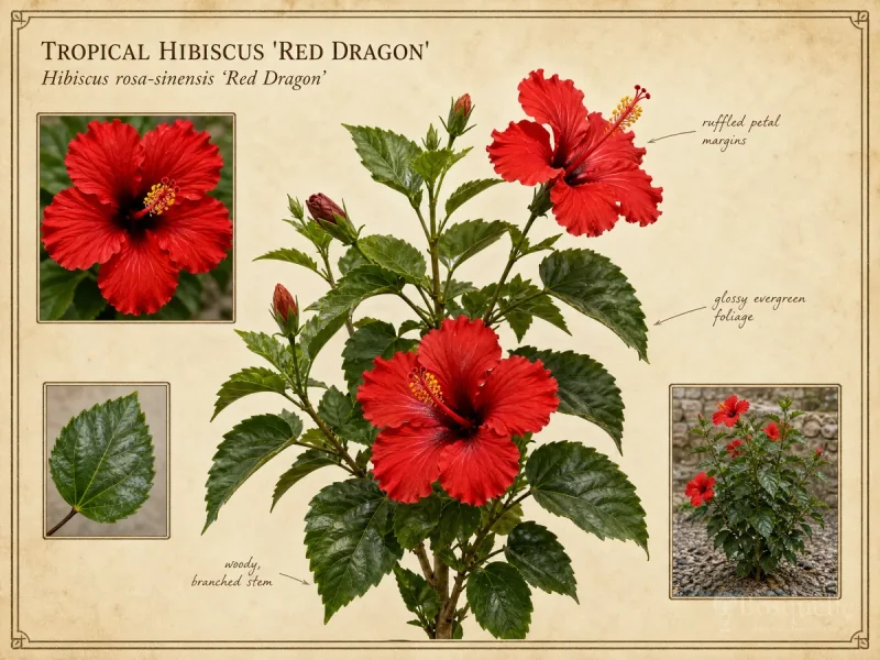 Tropical Hibiscus ‘Red Dragon’ (Hibiscus rosa-sinensis ‘Red Dragon’)