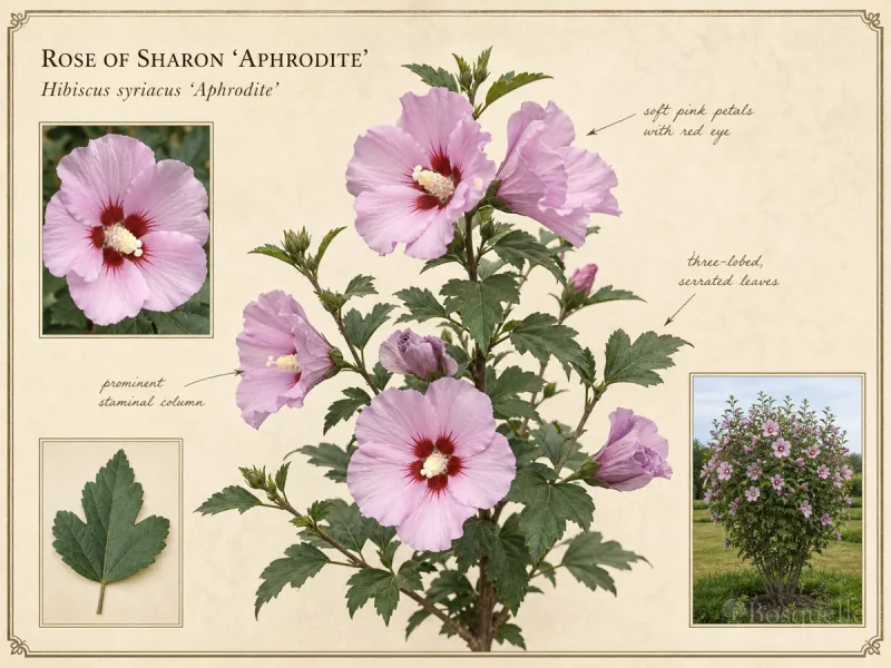 Rose of Sharon ‘Aphrodite’ (Hibiscus syriacus ‘Aphrodite’)