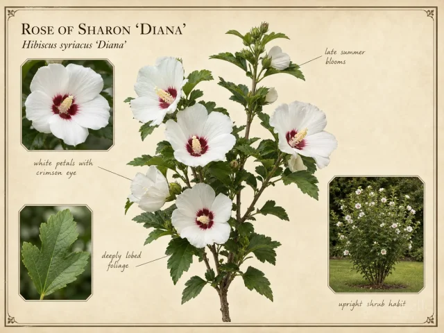 Rose of Sharon ‘Diana’ (Hibiscus syriacus ‘Diana’)