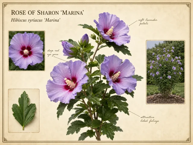 Rose of Sharon ‘Marina’ (Hibiscus syriacus ‘Marina’)