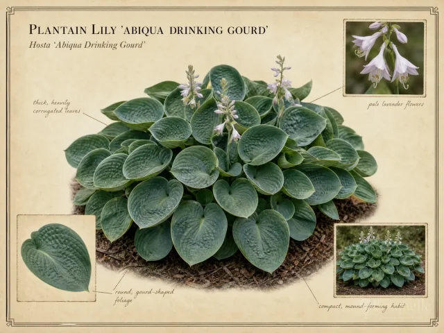 Plantain Lily ‘Abiqua Drinking Gourd’ (Hosta ‘Abiqua Drinking Gourd’)