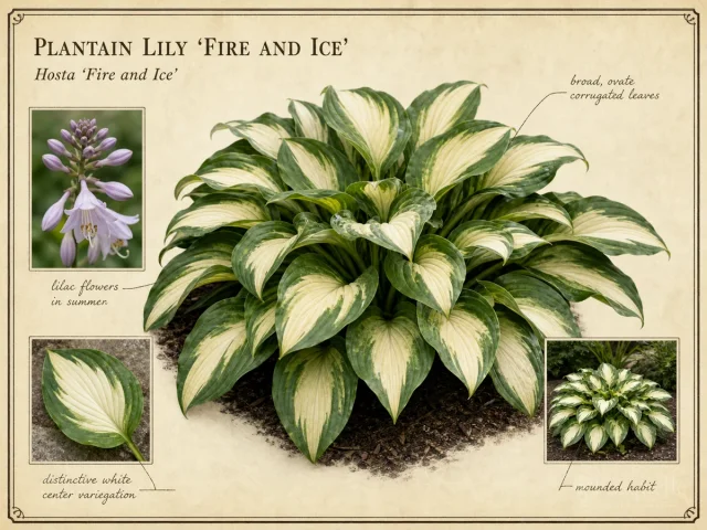 Plantain Lily ‘Fire and Ice’ (Hosta ‘Fire and Ice’)