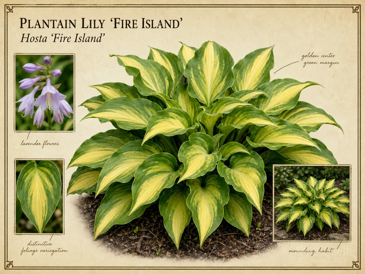 Plantain Lily 'Fire Island'