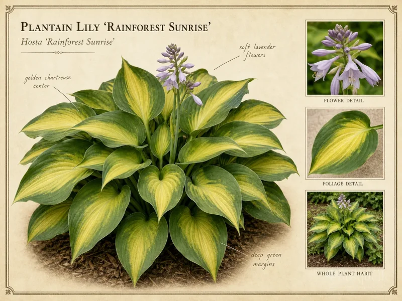 Plantain Lily ‘Rainforest Sunrise’ (Hosta ‘Rainforest Sunrise’)