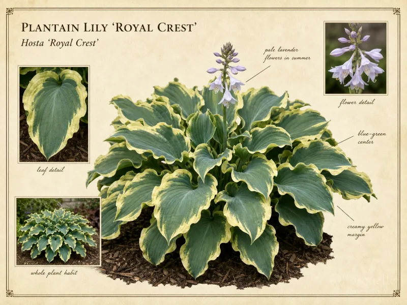 Plantain Lily ‘Royal Crest’ (Hosta ‘Royal Crest’)