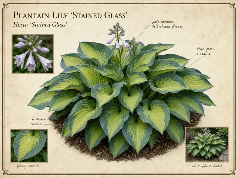 Plantain Lily ‘Stained Glass’ (Hosta ‘Stained Glass’)