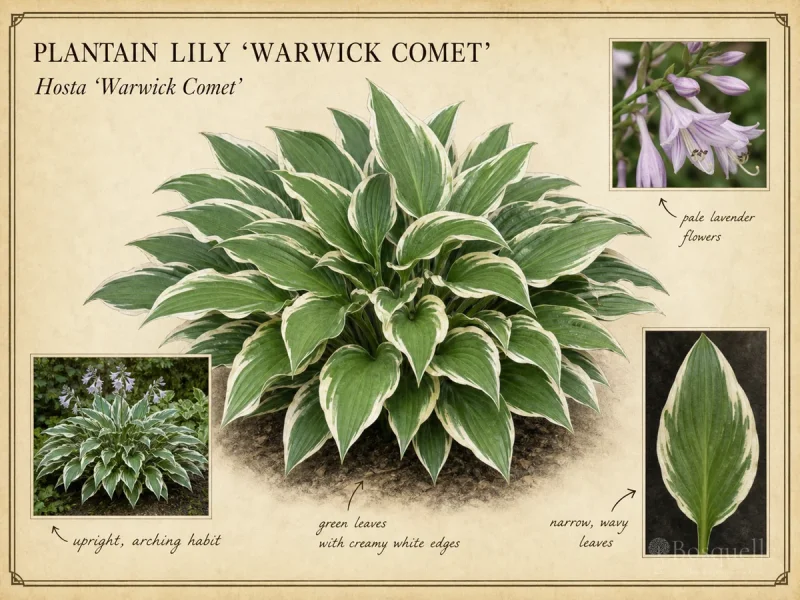 Plantain Lily ‘Warwick Comet’ (Hosta ‘Warwick Comet’)