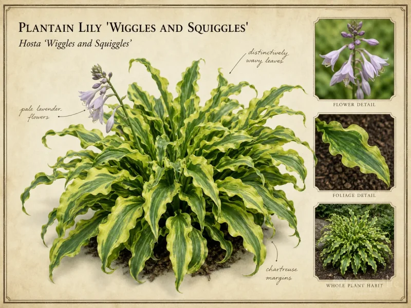 Plantain Lily ‘Wiggles and Squiggles’ (Hosta ‘Wiggles and Squiggles’)