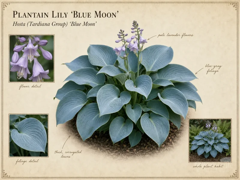 Plantain Lily ‘Blue Moon’ (Hosta (Tardiana Group) ‘Blue Moon’)