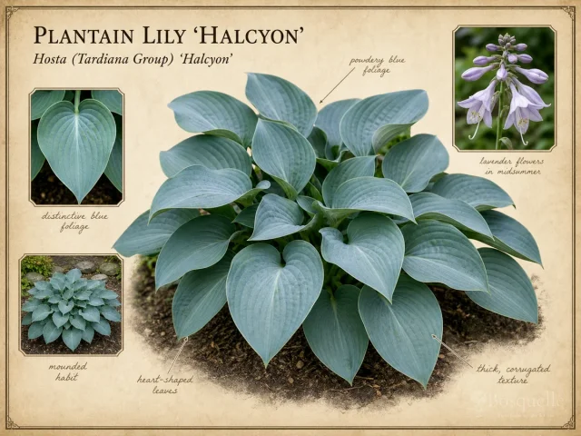 Plantain Lily 'Halcyon' — Foliage partners in the same bed