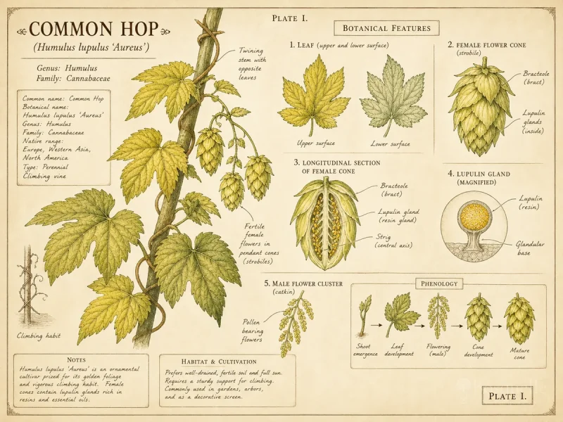 Common Hop (Humulus lupulus ‘Aureus’)