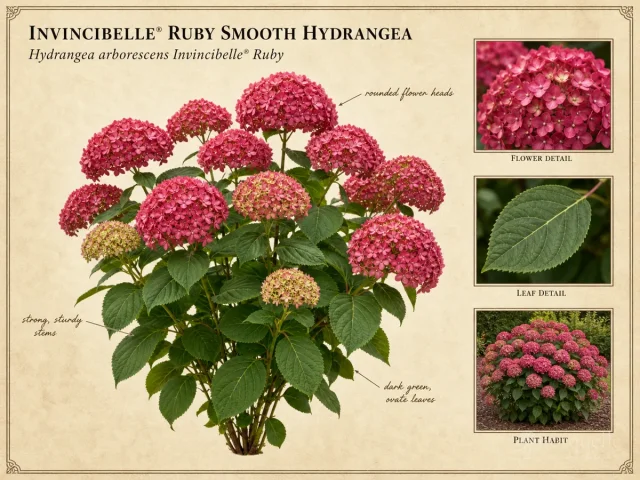 Invincibelle® Ruby Smooth Hydrangea (Hydrangea arborescens Invincibelle® Ruby)