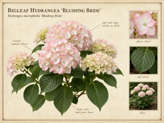 Bigleaf Hydrangea 'Blushing Bride'