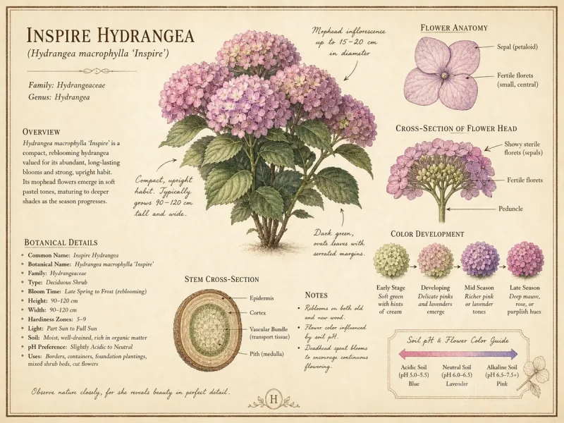 Inspire Hydrangea (Hydrangea macrophylla ‘Inspire’)